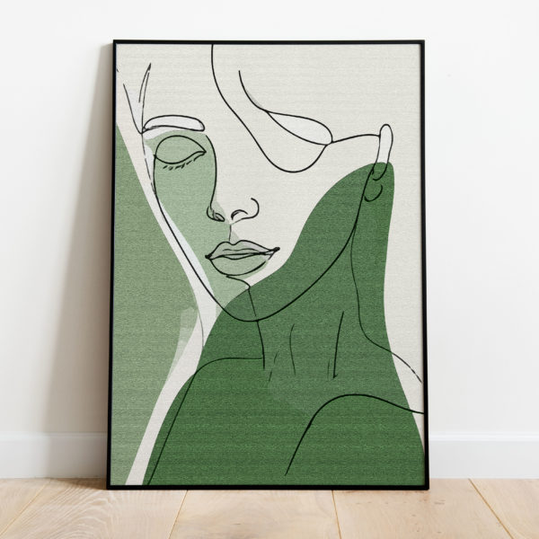 Abstract line art face