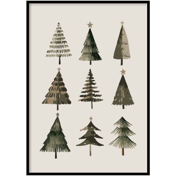 Poster Christmas trees