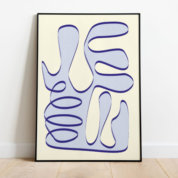 Abstract blauw figuur