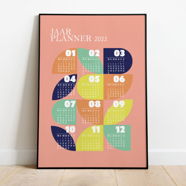 Jaarplanner 2025 roze