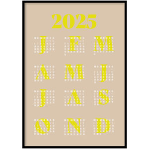 Jaarkalender 2025 beige