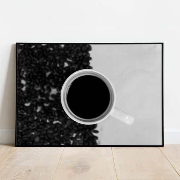 Poster - Coffee black-white - Afbeelding 2