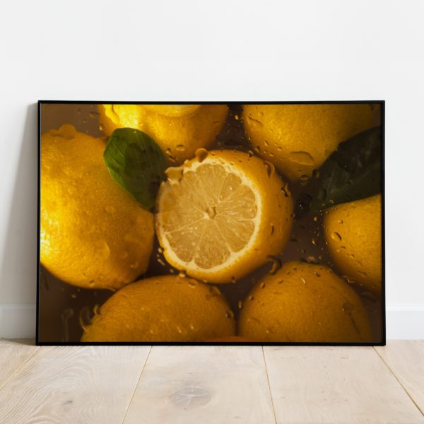 Poster - Fresh lemons - Afbeelding 2