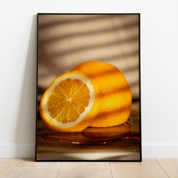 Poster - Orange in sunlight - Afbeelding 2