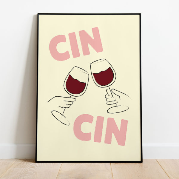 Poster - Cin Cin geel - Afbeelding 2