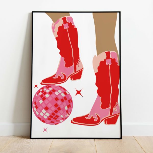 Poster - Red boots - Afbeelding 2