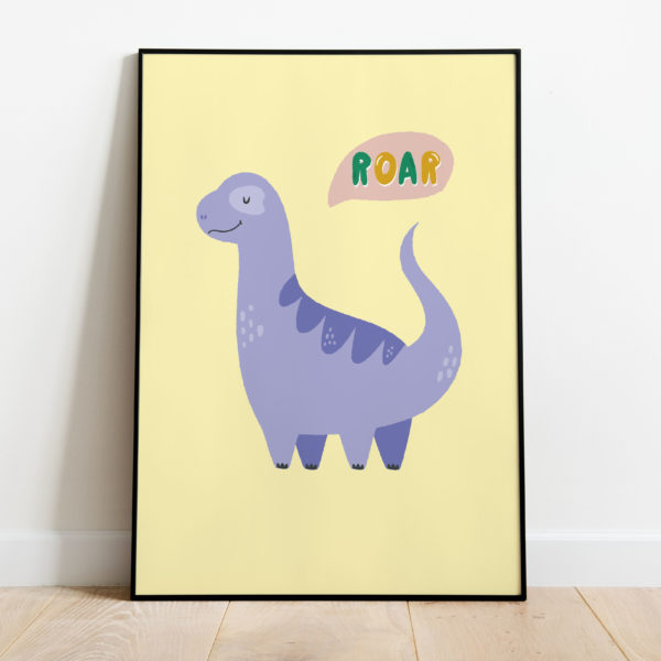 Poster - Dino geel - Afbeelding 2