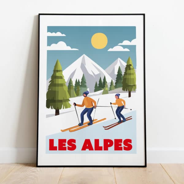 Poster - Les Alpes - Afbeelding 2