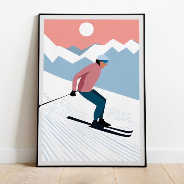 Poster Skiër