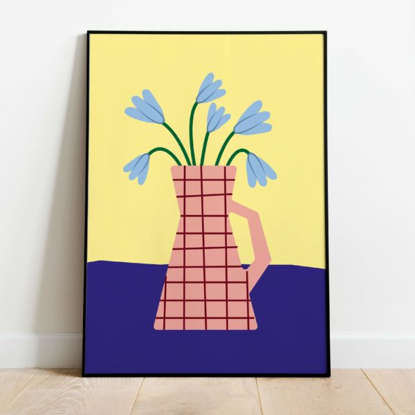 Poster - Pink vase - Afbeelding 2