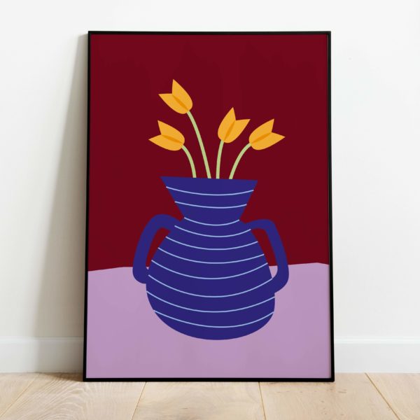 Poster - Blue vase - Afbeelding 2