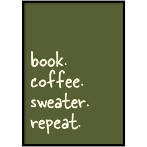 Poster Book coffee sweater