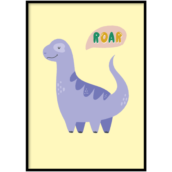 Poster - Dino geel