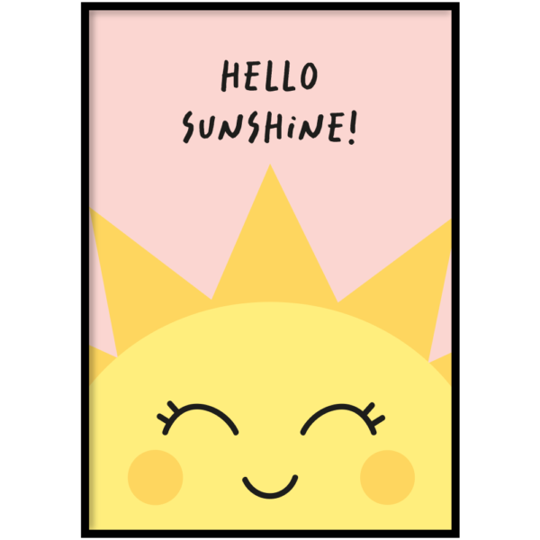 Poster - Hello sunshine roze