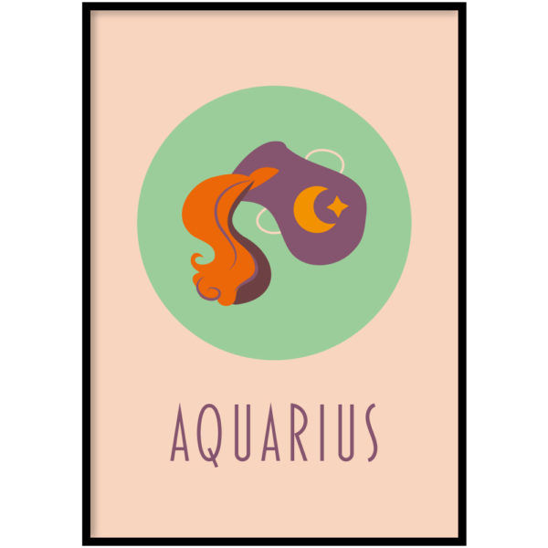 Poster - Sterrenbeeld zodiac elements pink - Afbeelding 2