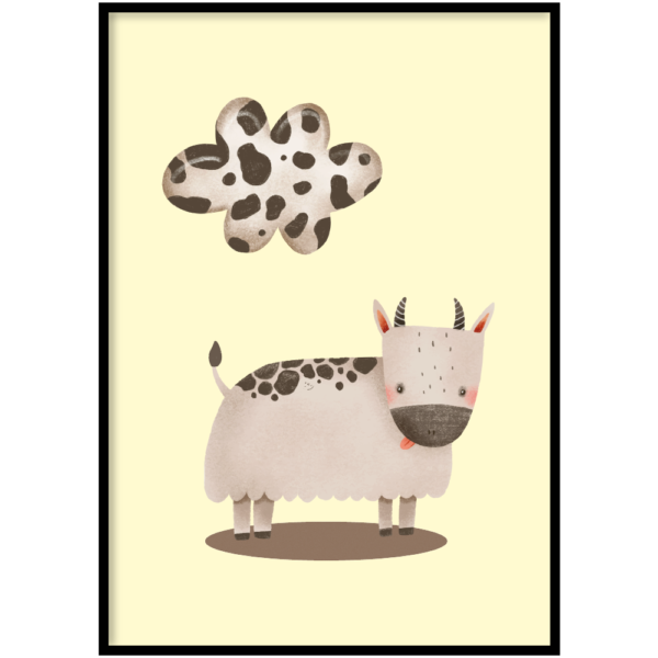 Poster - Cow yellow