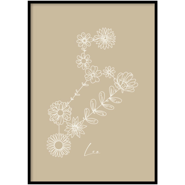 Poster - Sterrenbeeld bloemen - Afbeelding 8