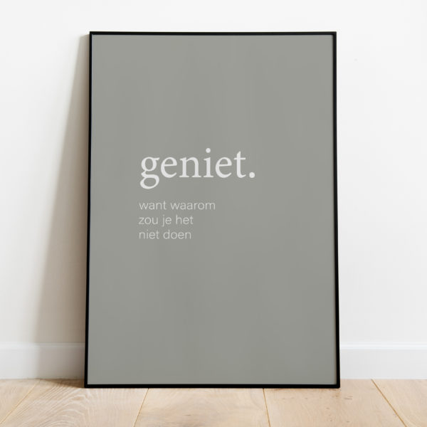 Poster - Geniet - Afbeelding 2