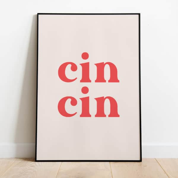 Poster - Cin cin roze - Afbeelding 2