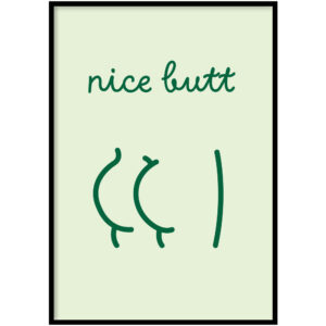 Poster - Butt Donkergroen