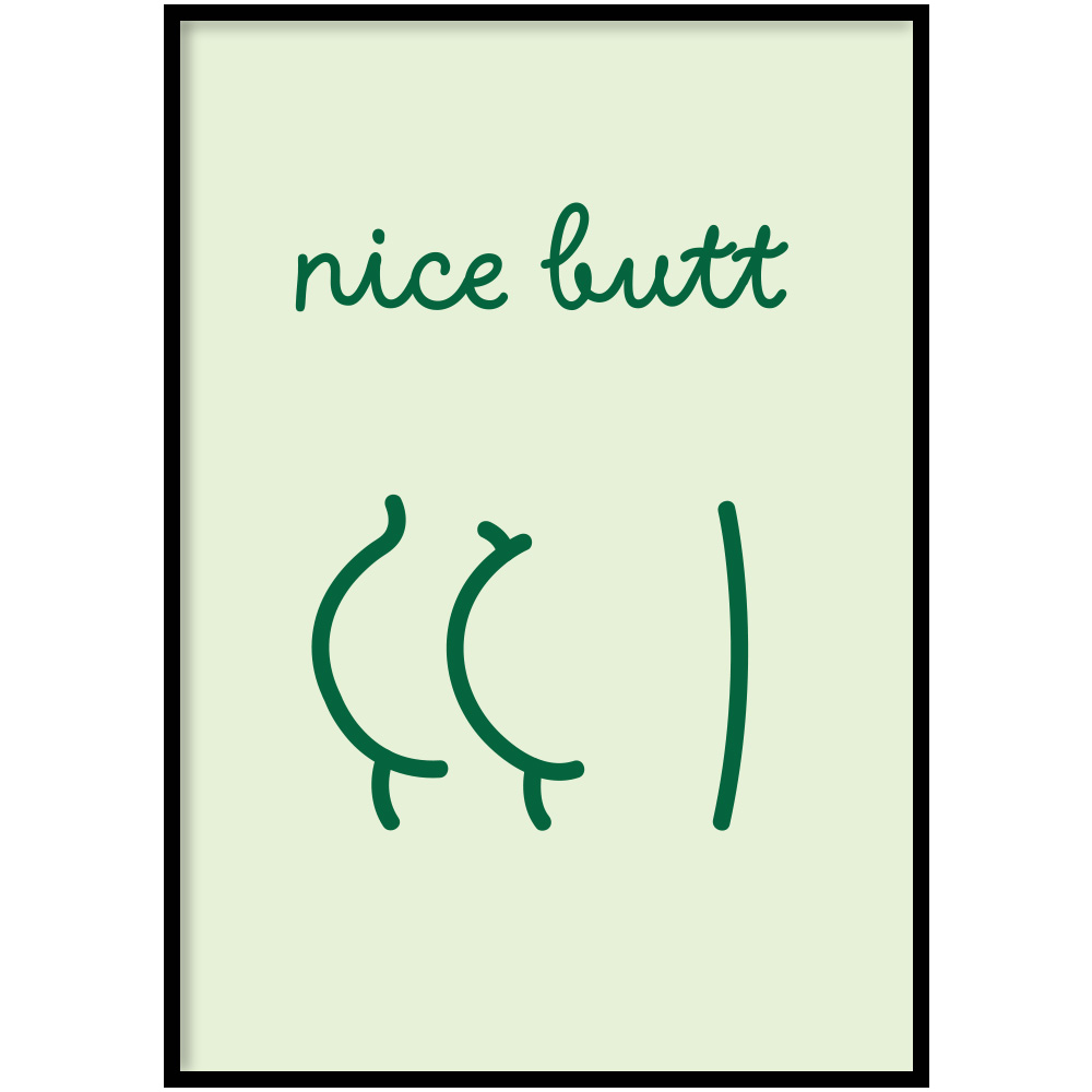 Poster - Butt Donkergroen
