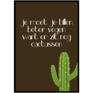 Poster - Cactussen Bruin