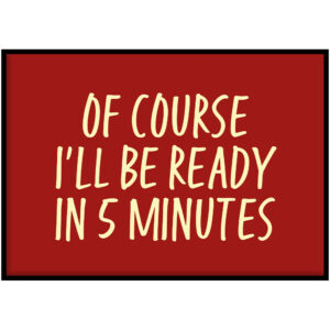 Poster - 5 Minutes rood