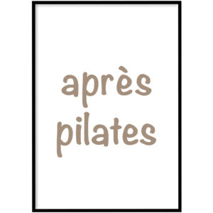 Poster - Après pilates wit beige
