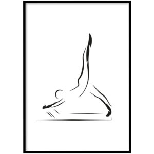 Poster - Houdingen spagaat wit