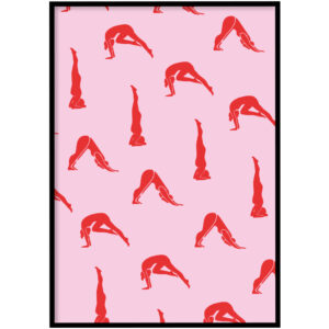 Poster - Houdingen roze