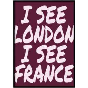 Poster - I see London paars