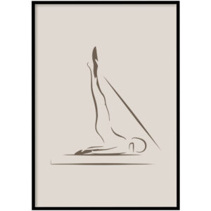 Poster - Houdingen gestrekt beige