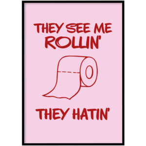 Poster - Rolling roze