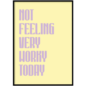 Poster - Not feeling geel