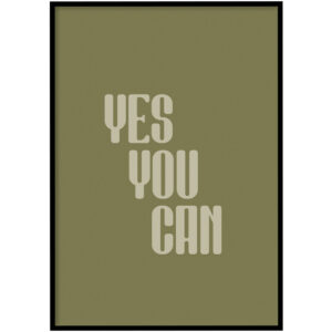 Poster - Yes you can groen