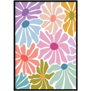 Poster - Gekleurde bloemen