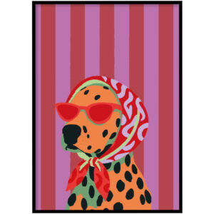 Poster - Hond met sjaal