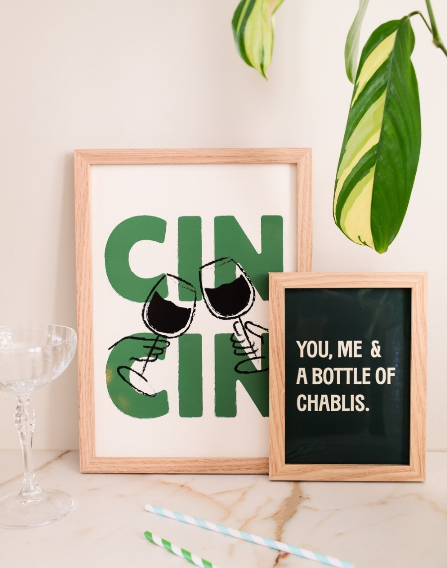 Poster - You, me, Chablis - Afbeelding 3