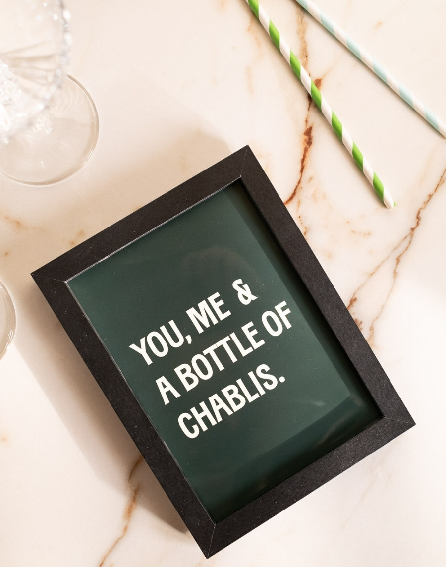 Poster - You, me, Chablis - Afbeelding 2