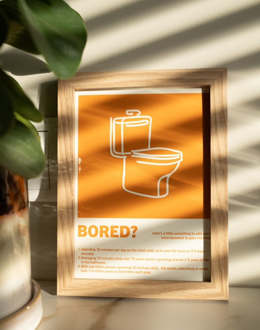 Poster - Bored oranje - Afbeelding 3