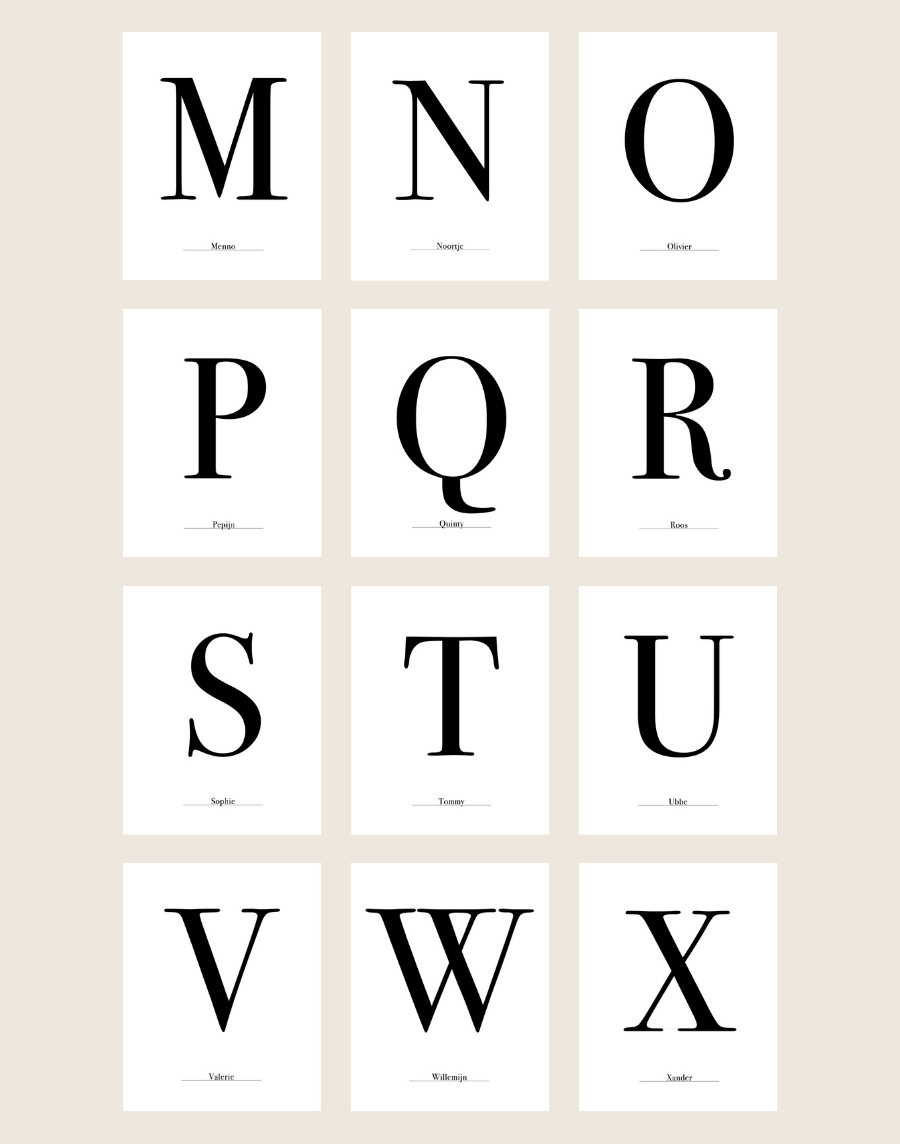 Poster - Letter Sierlijk - Afbeelding 4