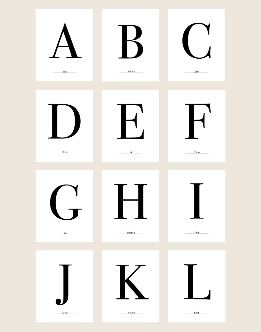 Poster - Letter Sierlijk - Afbeelding 3